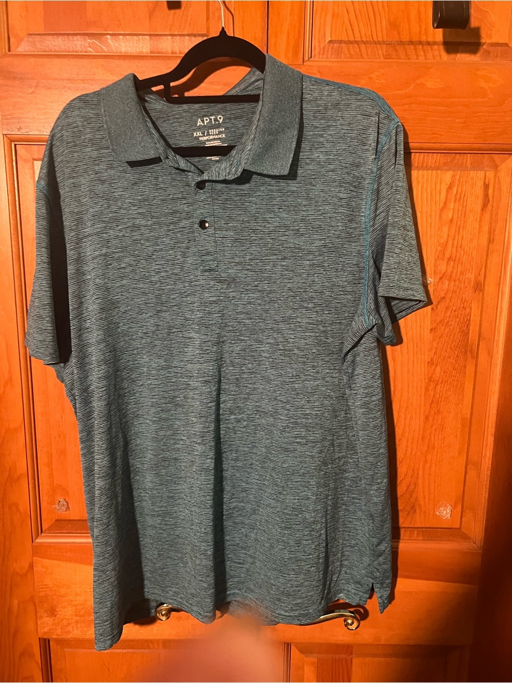 Apt. 9 Men's Heather Teal Polo Shirt - Sea Green Tone